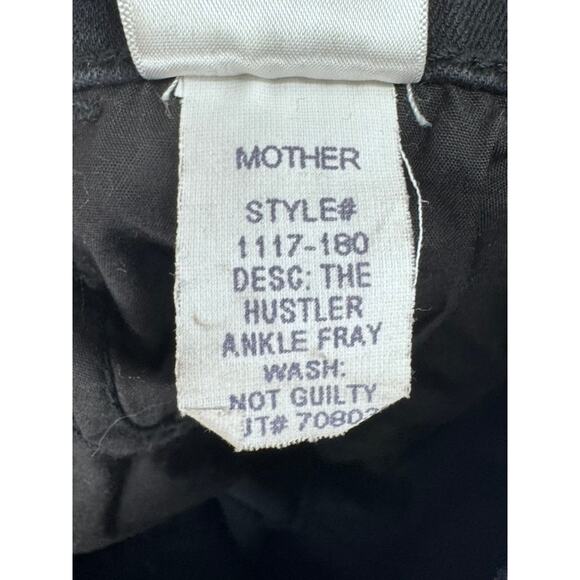 MOTHER Jeans Hustler Ankle Fray Black Not Guilty size 25 - Picture 5 of 6